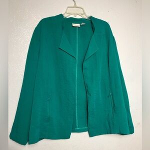 Chicos Turquoise Open Front Jacket Tunic 4